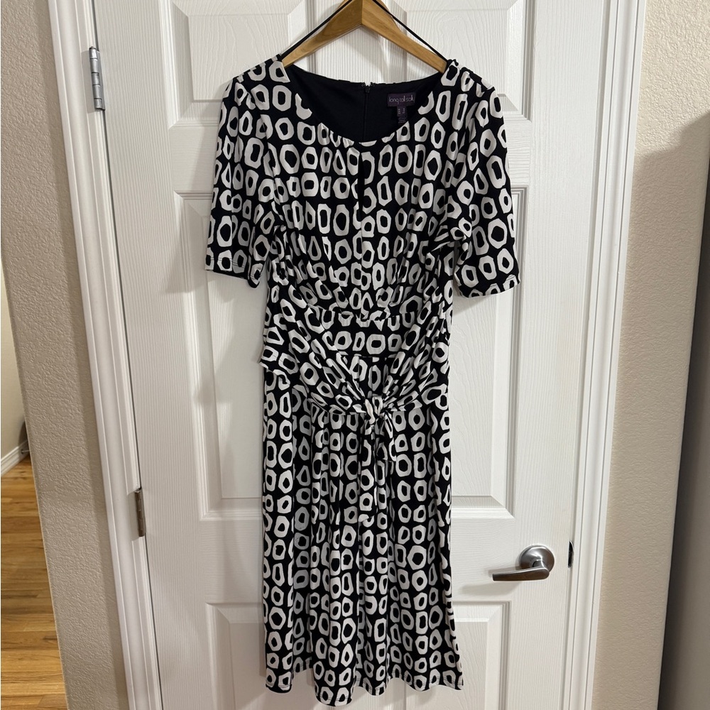 Long Tall Sally Black and White Sheath Midi Dress